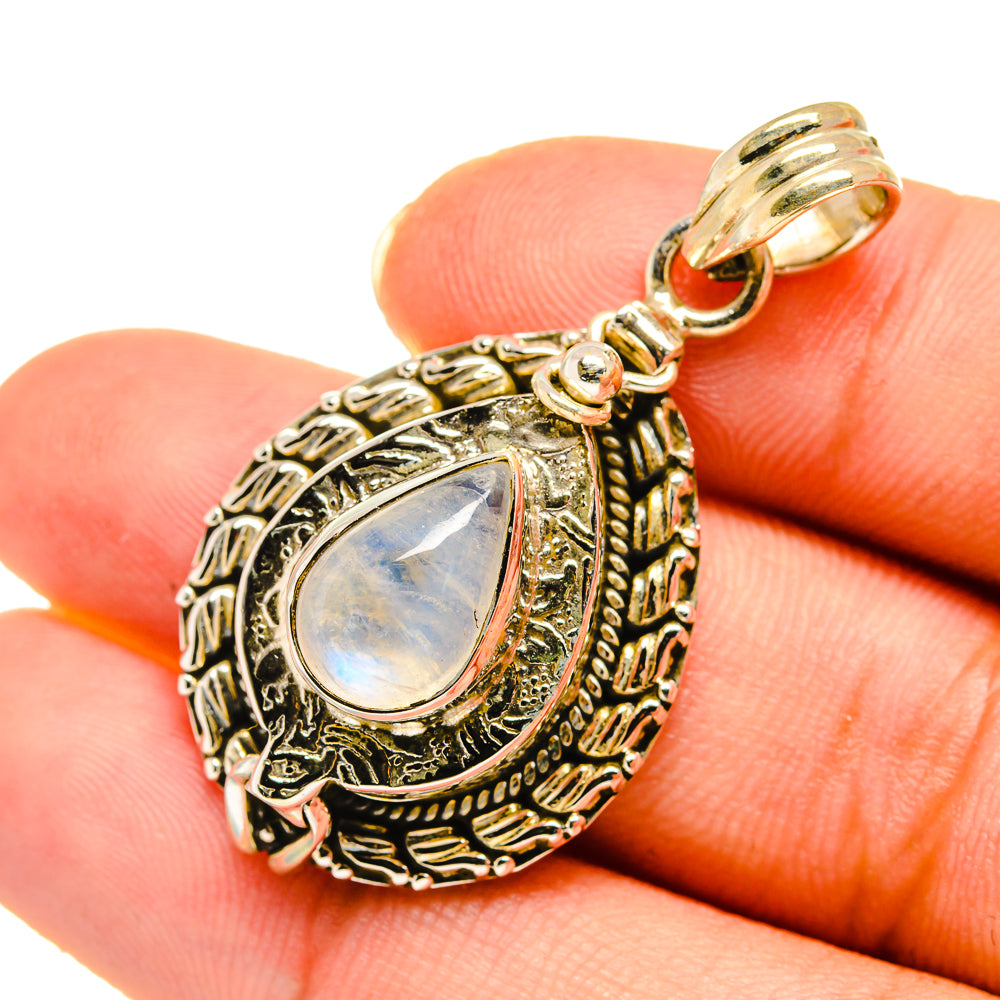 Rainbow Moonstone Pendants handcrafted by Ana Silver Co - PD8214