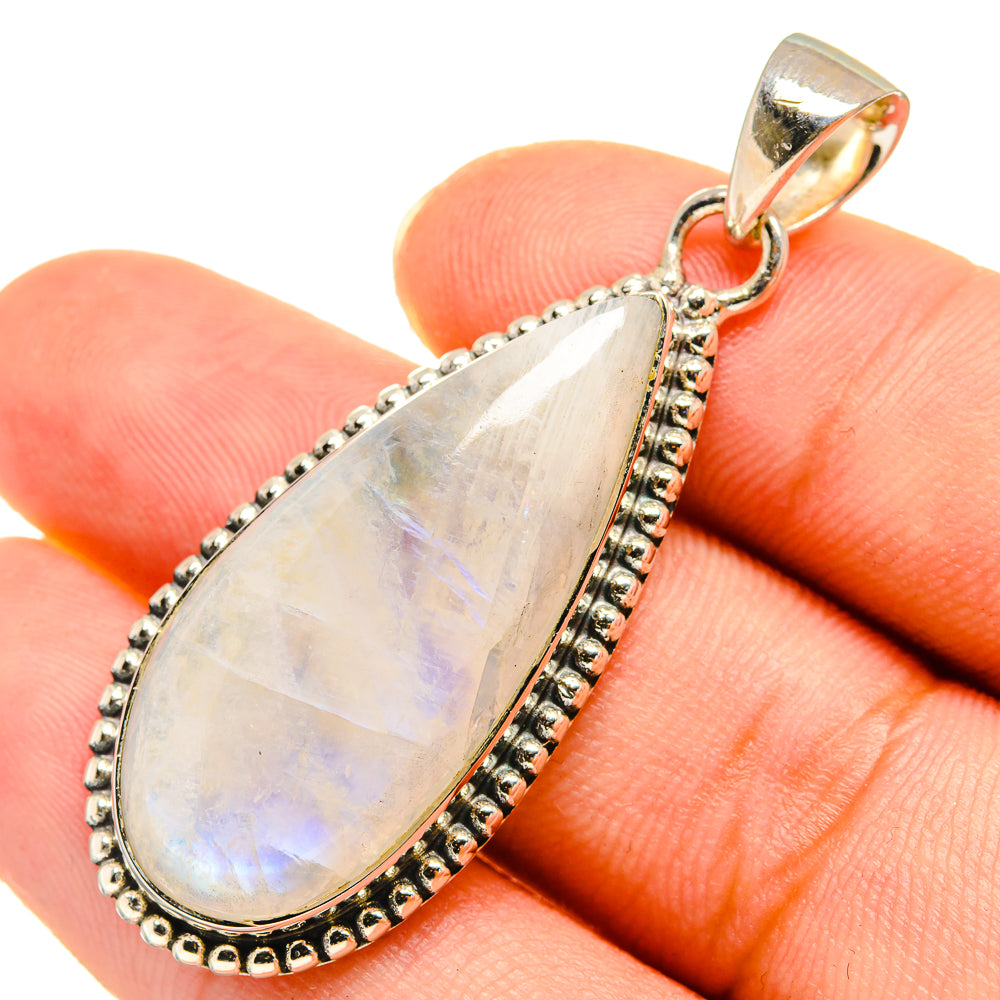 Rainbow Moonstone Pendants handcrafted by Ana Silver Co - PD8215