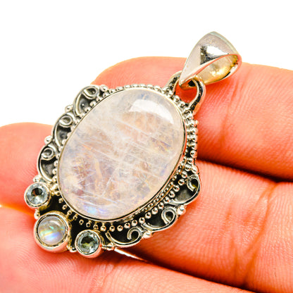 Rainbow Moonstone Pendants handcrafted by Ana Silver Co - PD8217