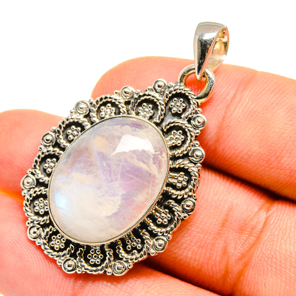 Rainbow Moonstone Pendants handcrafted by Ana Silver Co - PD8218