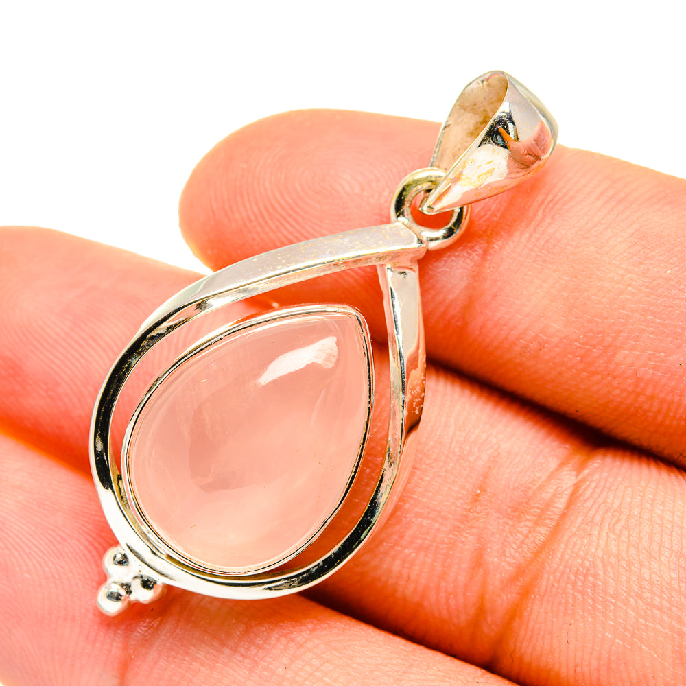 Rose Quartz Pendants handcrafted by Ana Silver Co - PD8222