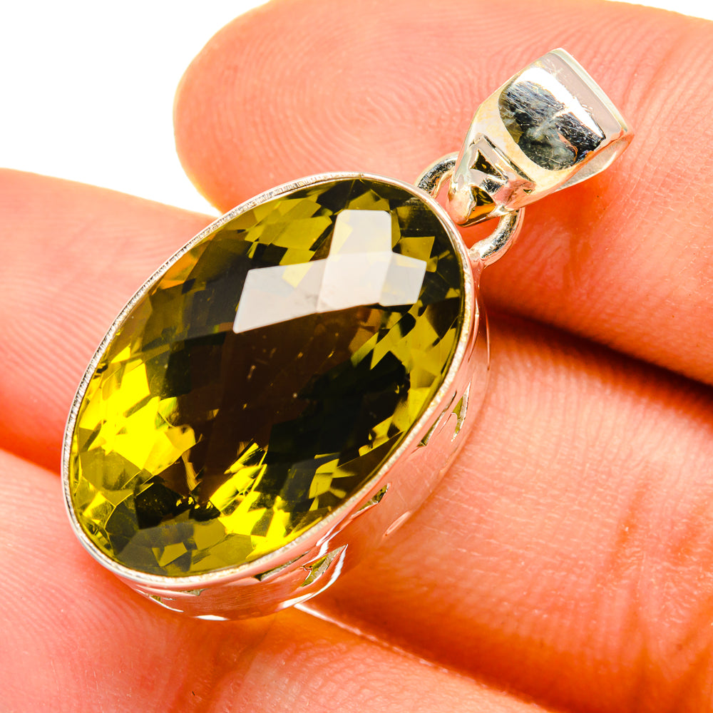 Olive Quartz Pendants handcrafted by Ana Silver Co - PD8238