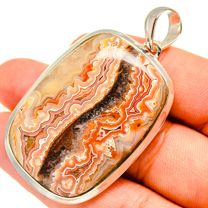 Crazy Lace Agate Pendants handcrafted by Ana Silver Co - PD8247