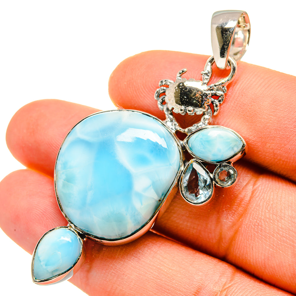 Larimar Pendants handcrafted by Ana Silver Co - PD8279