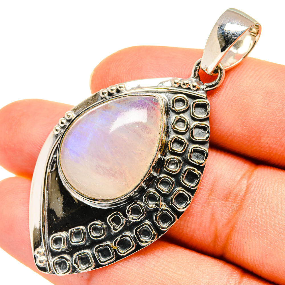 Rainbow Moonstone Pendants handcrafted by Ana Silver Co - PD8286