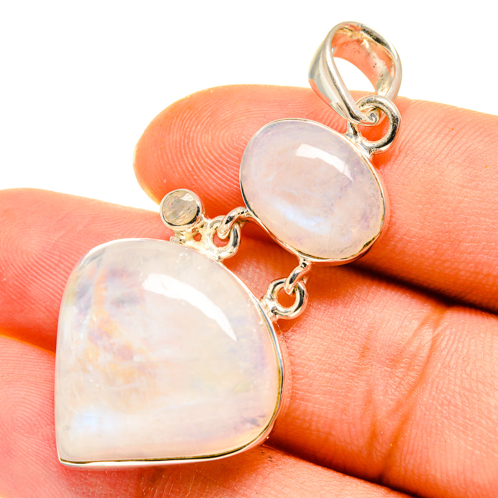 Rainbow Moonstone Pendants handcrafted by Ana Silver Co - PD8312