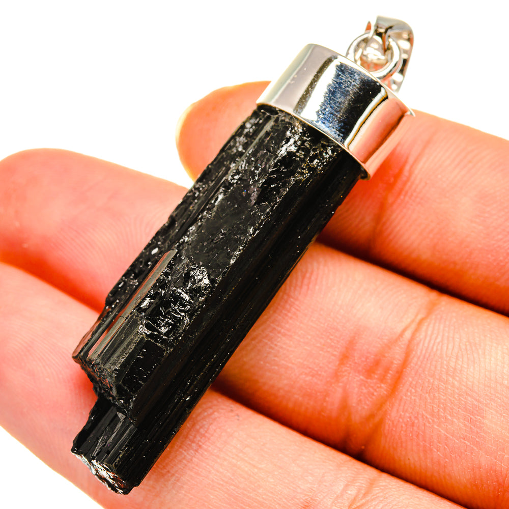 Black Tourmaline Pendants handcrafted by Ana Silver Co - PD8324
