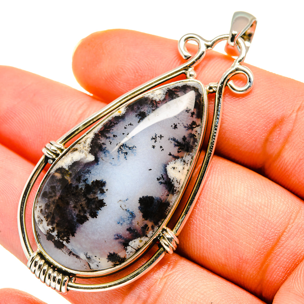 Dendritic Opal Pendants handcrafted by Ana Silver Co - PD8329