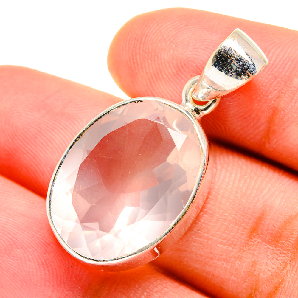 Rose Quartz Pendants handcrafted by Ana Silver Co - PD8337
