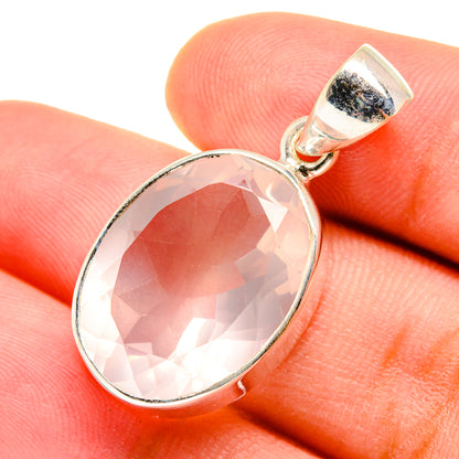 Rose Quartz Pendants handcrafted by Ana Silver Co - PD8337