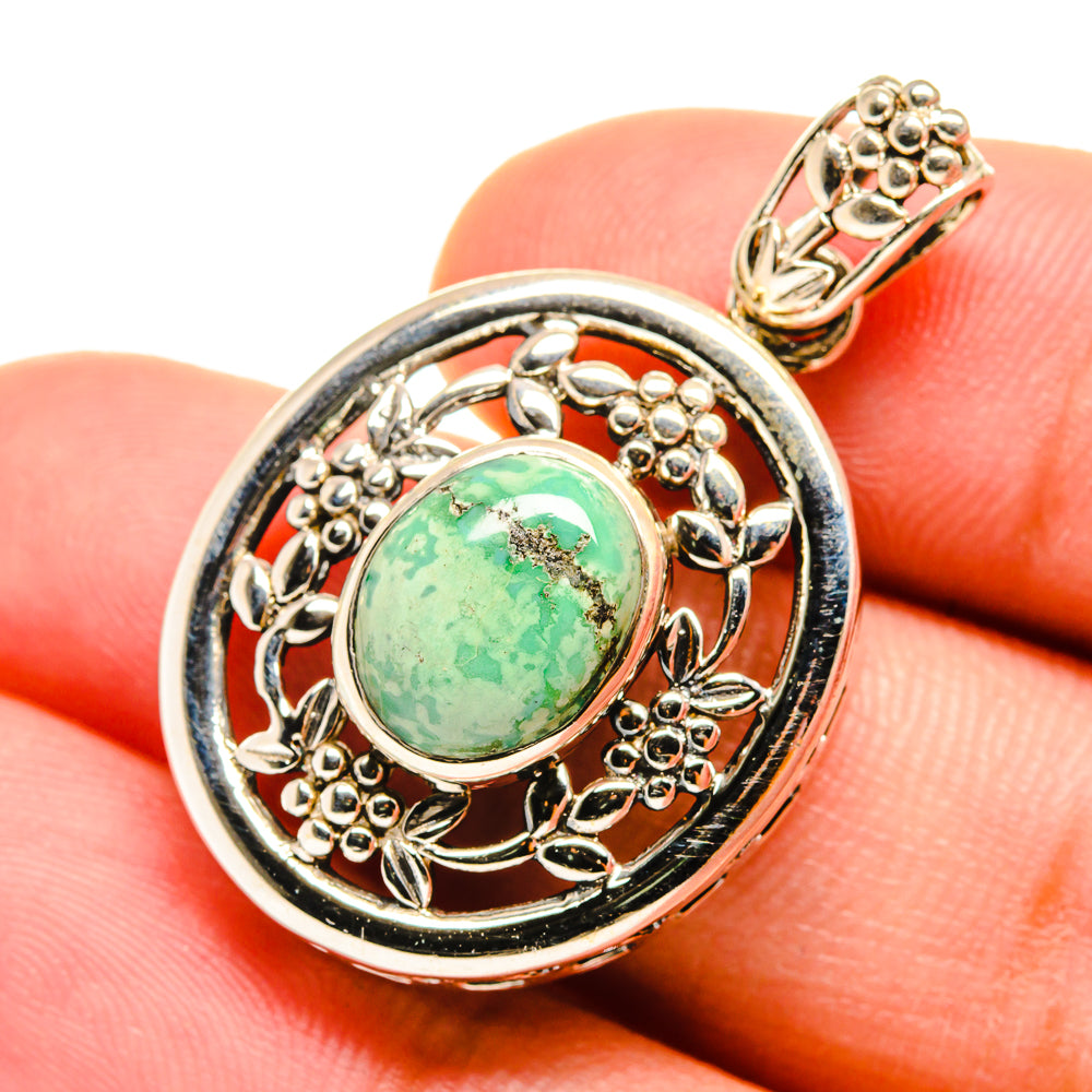 Tibetan Turquoise Pendants handcrafted by Ana Silver Co - PD8338