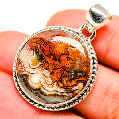 Crazy Lace Agate Pendants handcrafted by Ana Silver Co - PD8340