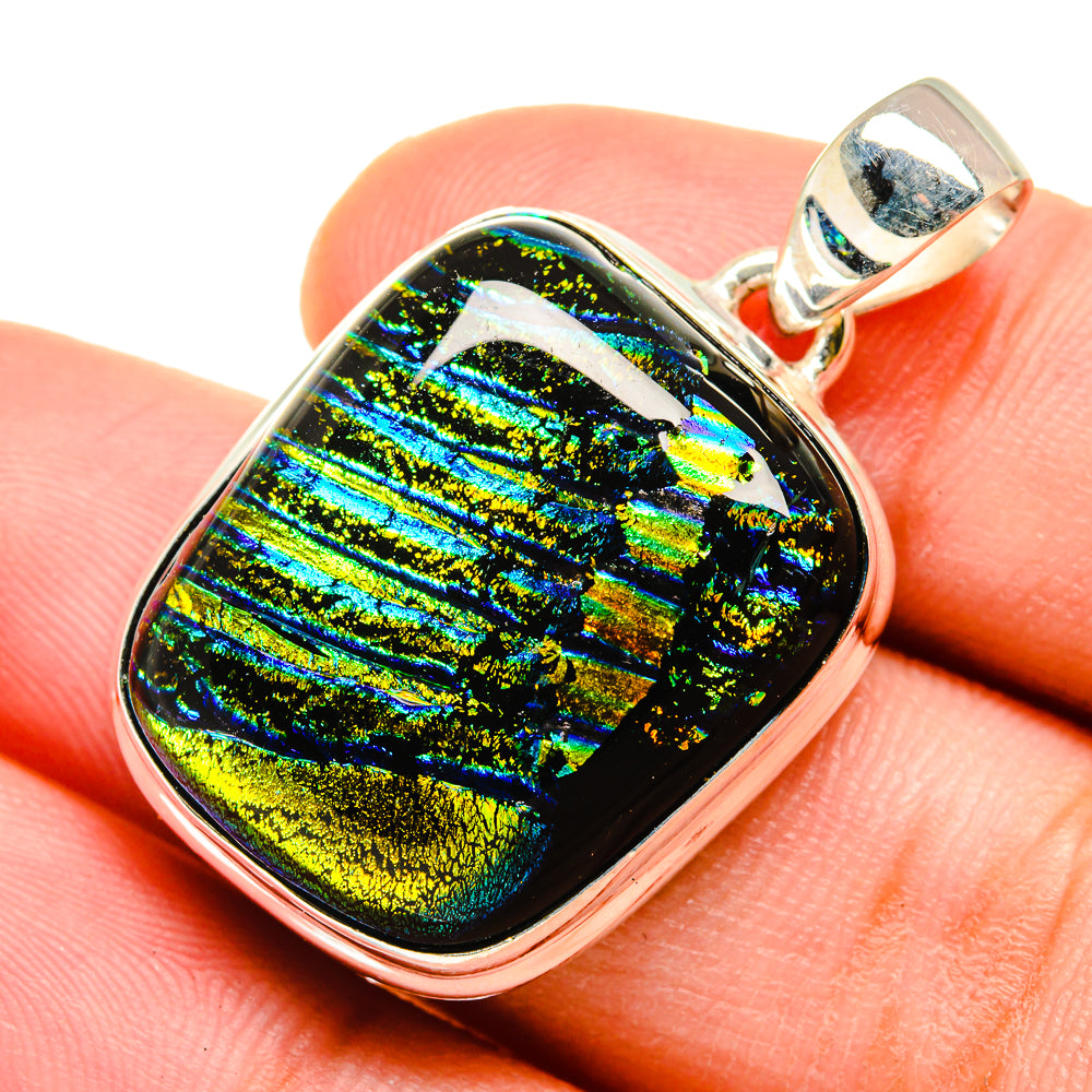 Dichroic Glass Pendants handcrafted by Ana Silver Co - PD8347