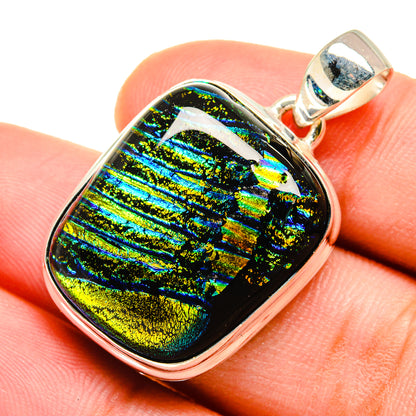 Dichroic Glass Pendants handcrafted by Ana Silver Co - PD8347