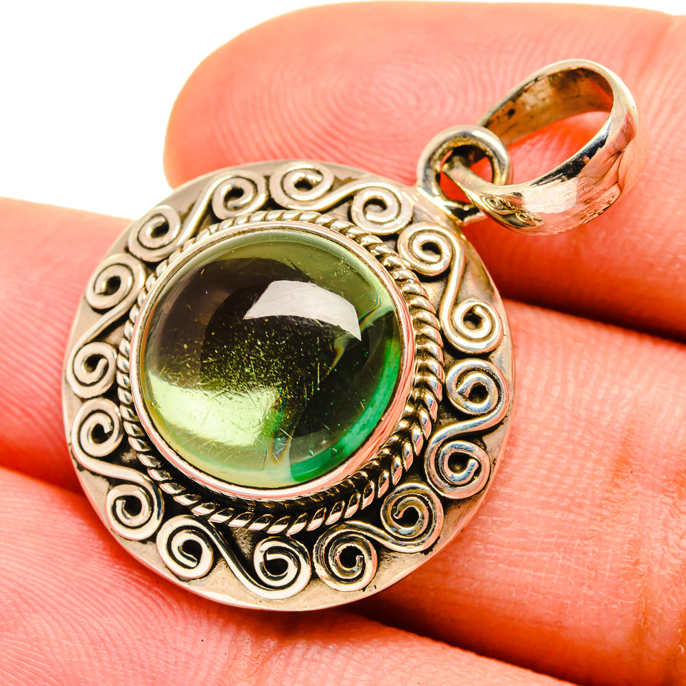 Green Tourmaline Pendants handcrafted by Ana Silver Co - PD8352