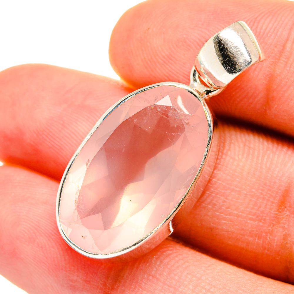 Rose Quartz Pendants handcrafted by Ana Silver Co - PD8353