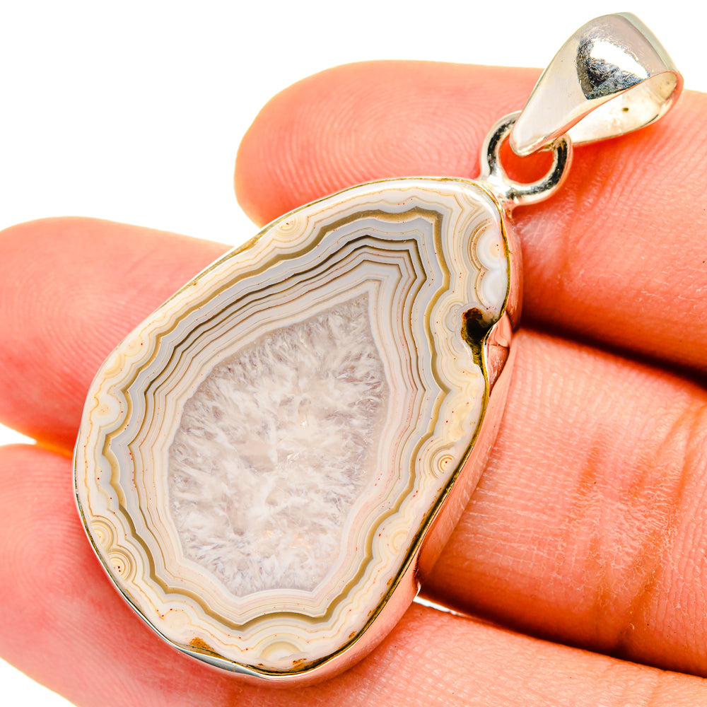 Laguna Lace Agate Pendants handcrafted by Ana Silver Co - PD8361