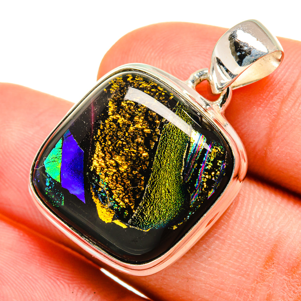 Dichroic Glass Pendants handcrafted by Ana Silver Co - PD8364