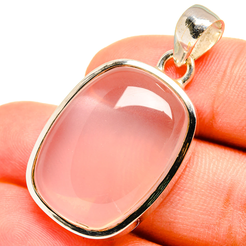 Rose Quartz Pendants handcrafted by Ana Silver Co - PD8366