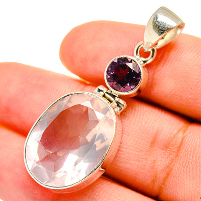 Rose Quartz Pendants handcrafted by Ana Silver Co - PD8368