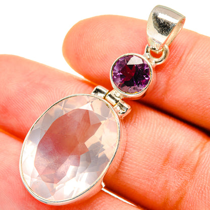 Rose Quartz Pendants handcrafted by Ana Silver Co - PD8370
