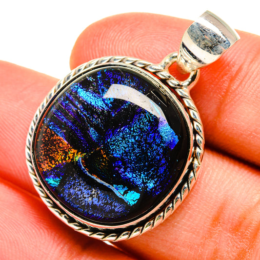 Dichroic Glass Pendants handcrafted by Ana Silver Co - PD8372