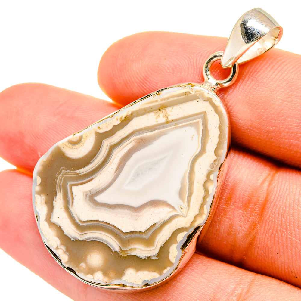 Laguna Lace Agate Pendants handcrafted by Ana Silver Co - PD8389