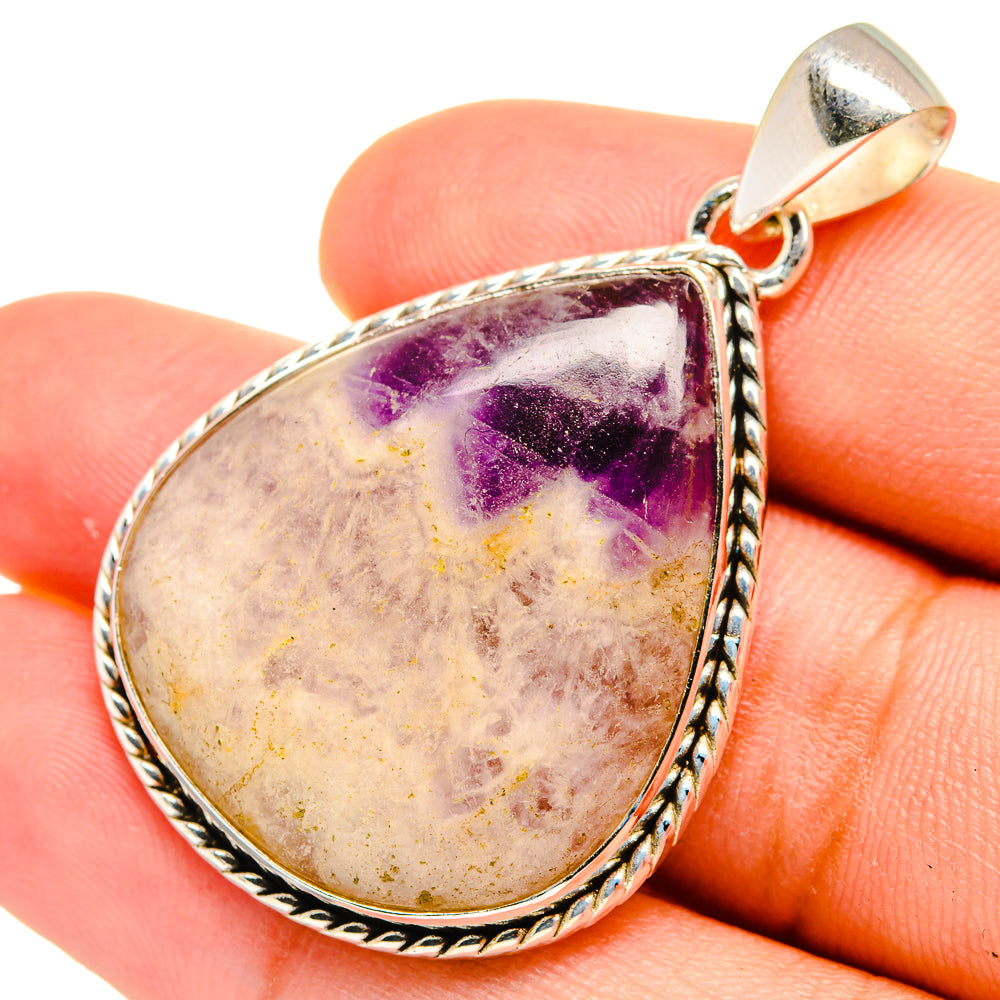 Chevron Amethyst Pendants handcrafted by Ana Silver Co - PD8398