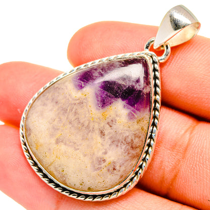 Chevron Amethyst Pendants handcrafted by Ana Silver Co - PD8398