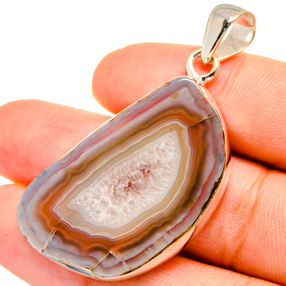 Botswana Agate Pendants handcrafted by Ana Silver Co - PD8404