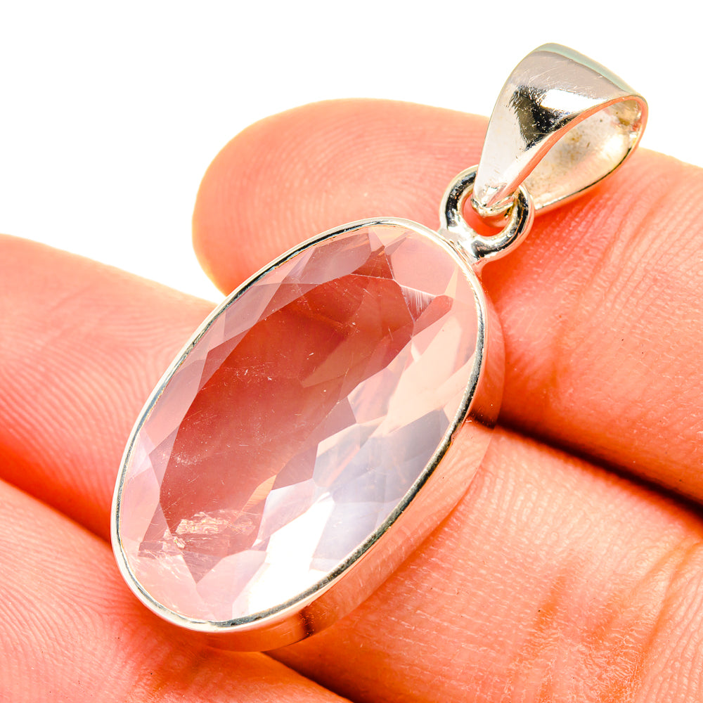 Rose Quartz Pendants handcrafted by Ana Silver Co - PD8427