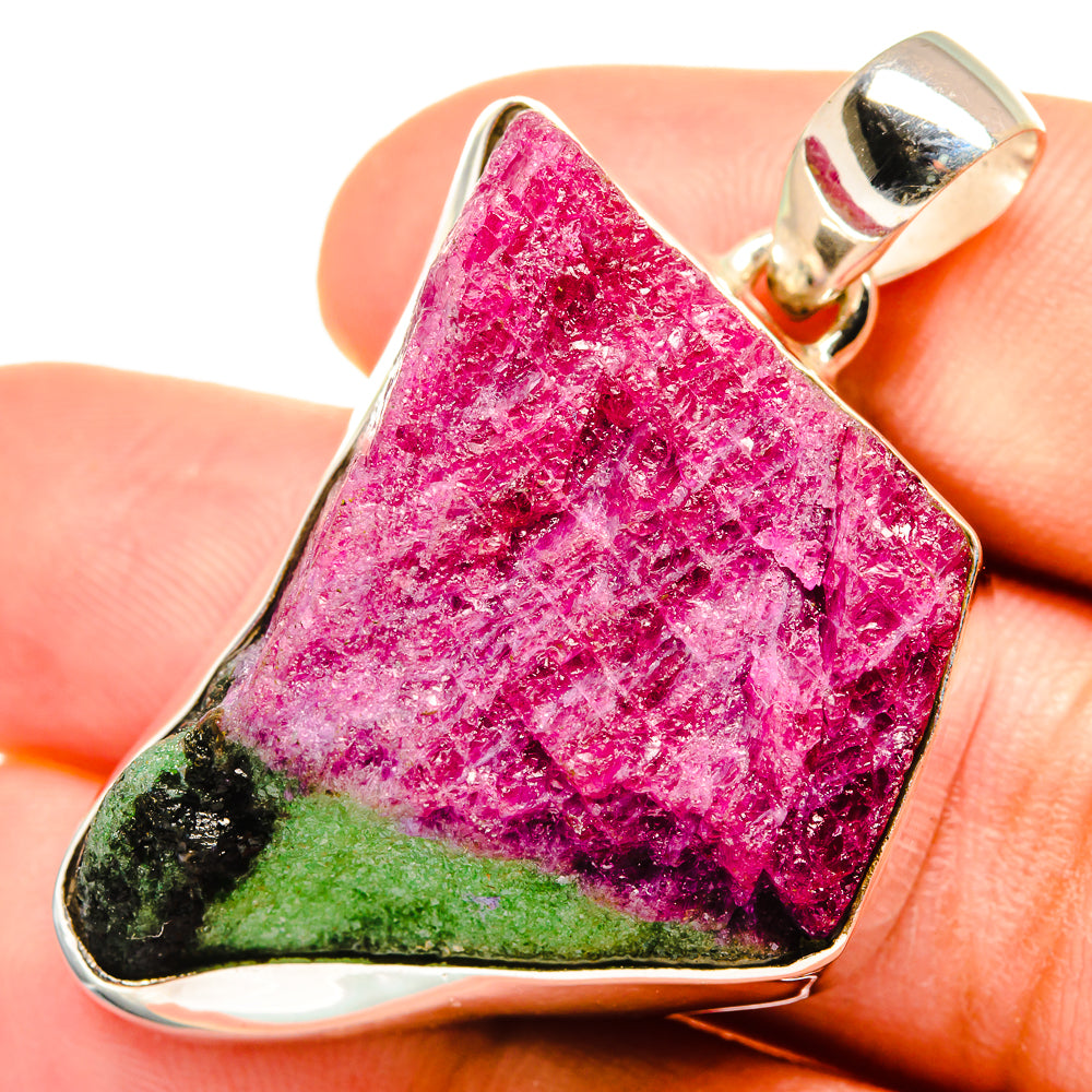 Ruby Zoisite Pendants handcrafted by Ana Silver Co - PD8440