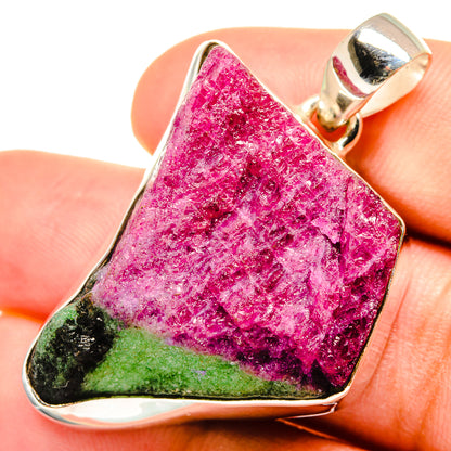 Ruby Zoisite Pendants handcrafted by Ana Silver Co - PD8440