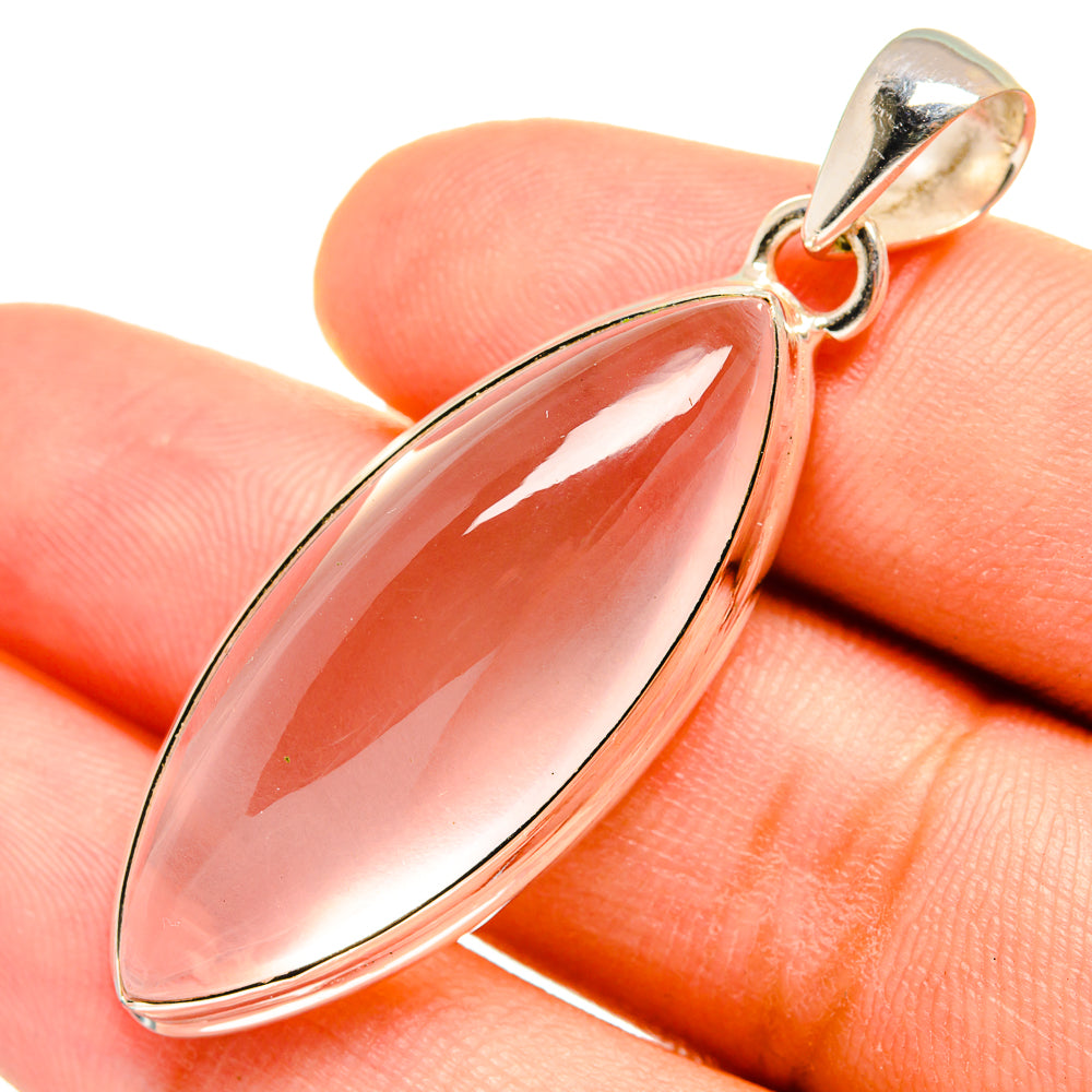 Rose Quartz Pendants handcrafted by Ana Silver Co - PD8441