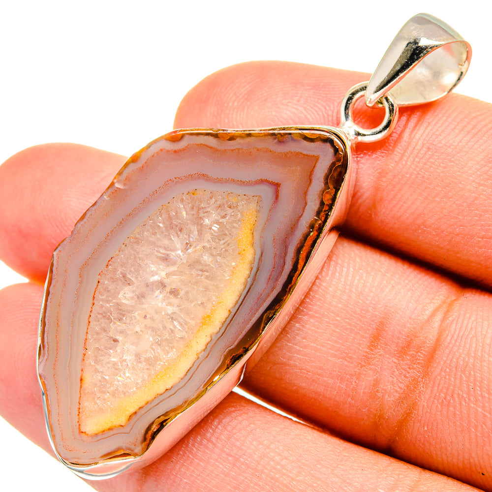 Geode Slice Pendants handcrafted by Ana Silver Co - PD8454