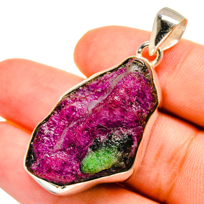 Ruby Zoisite Pendants handcrafted by Ana Silver Co - PD8466