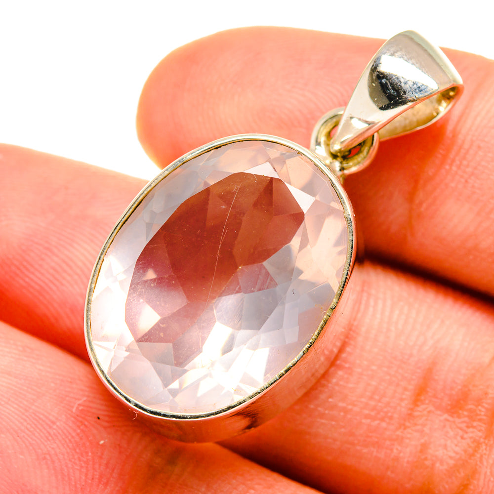 Rose Quartz Pendants handcrafted by Ana Silver Co - PD8482