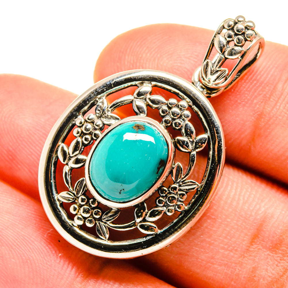 Tibetan Turquoise Pendants handcrafted by Ana Silver Co - PD8484