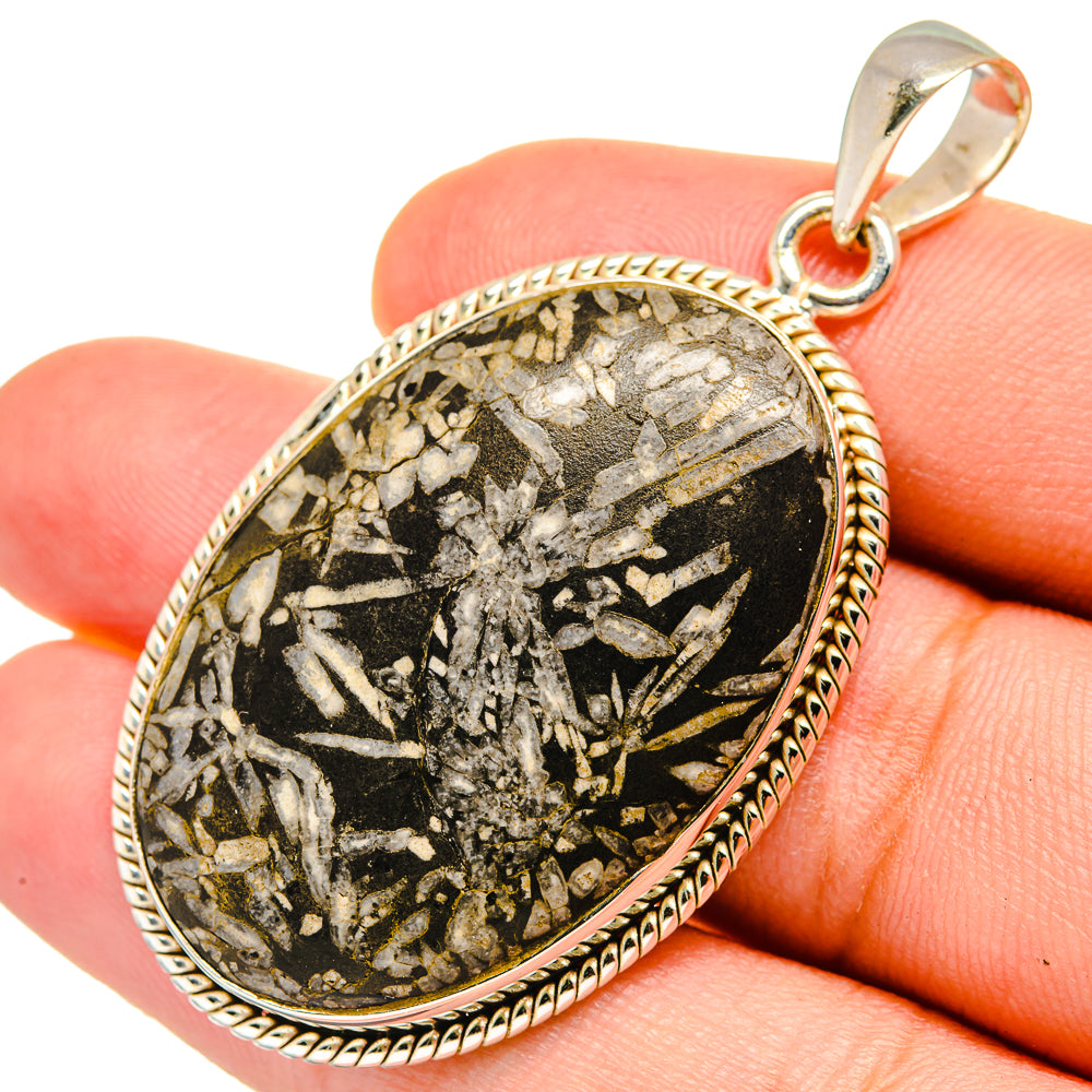 Chrysanthemum Stone Pendants handcrafted by Ana Silver Co - PD8489
