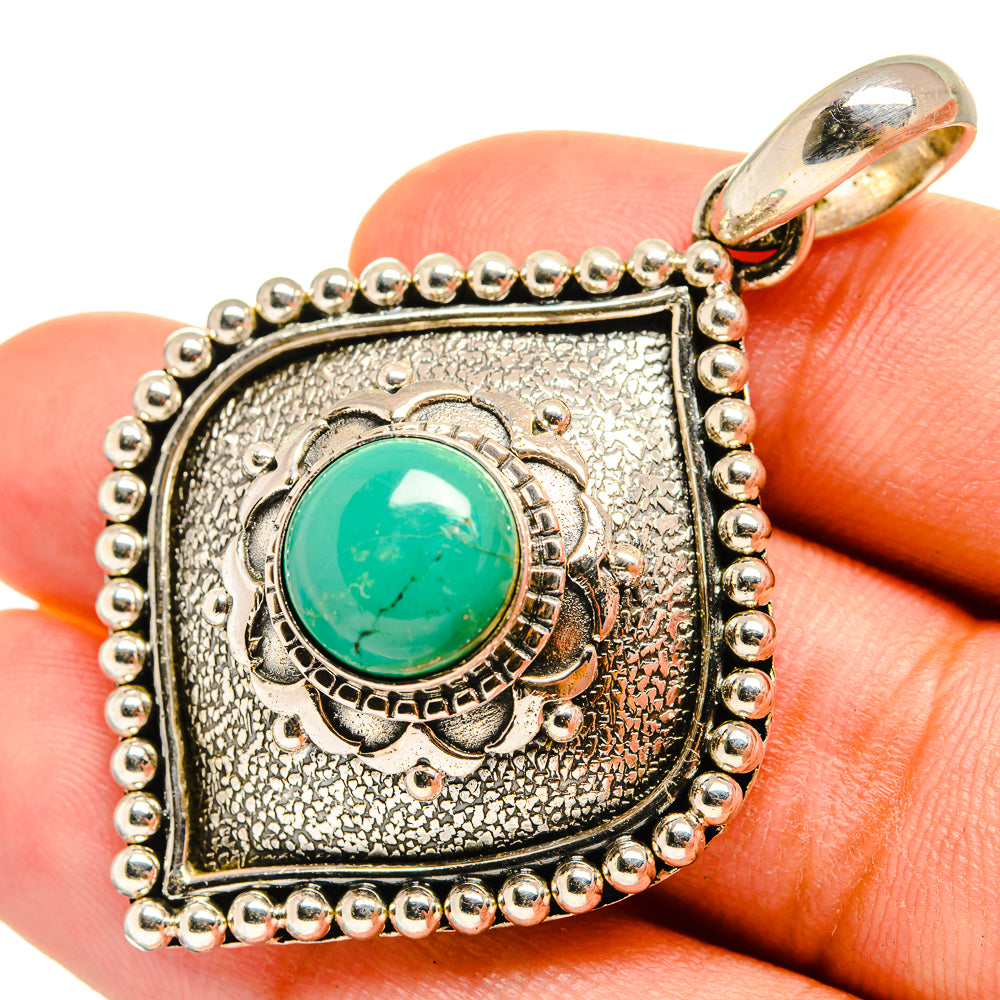 Tibetan Turquoise Pendants handcrafted by Ana Silver Co - PD8493