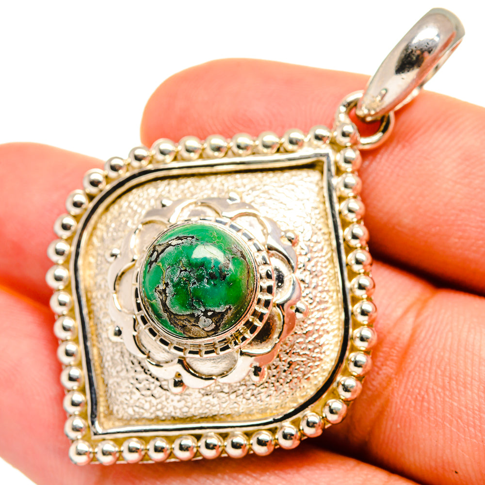 Tibetan Turquoise Pendants handcrafted by Ana Silver Co - PD8494