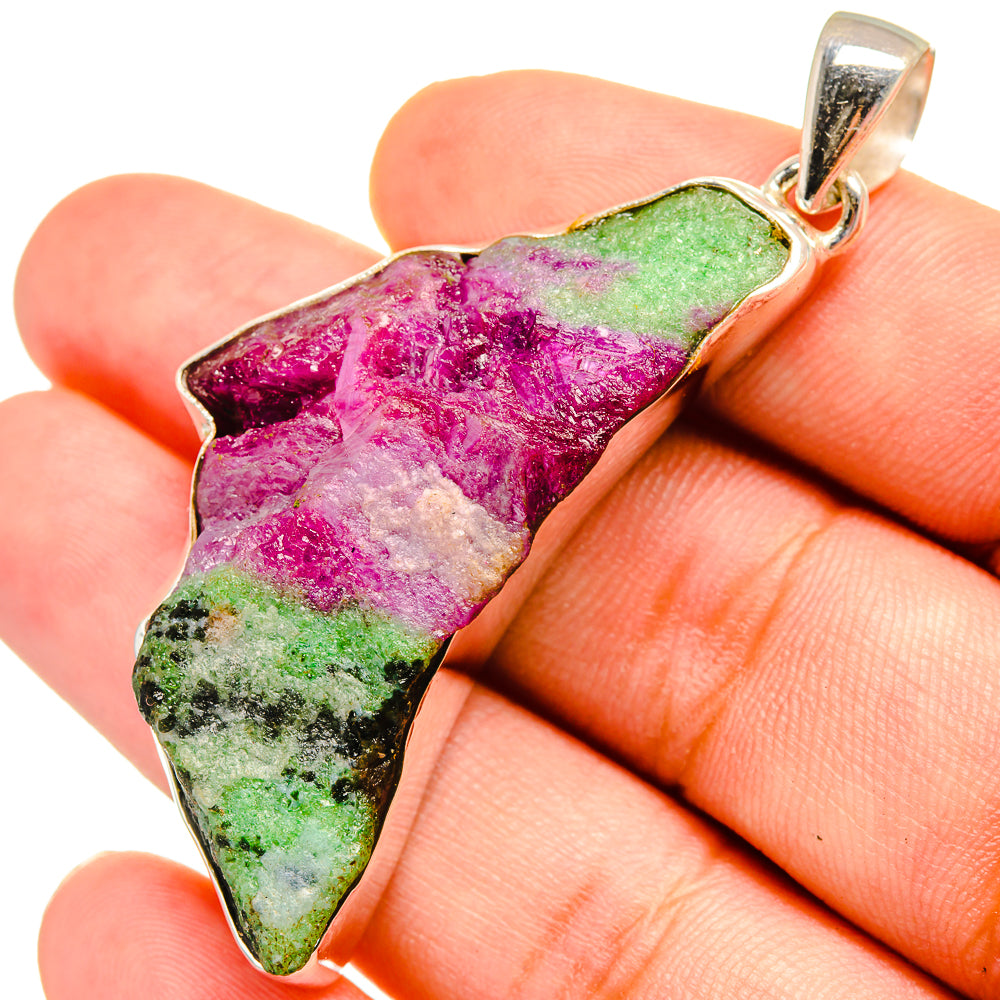 Ruby Zoisite Pendants handcrafted by Ana Silver Co - PD8504