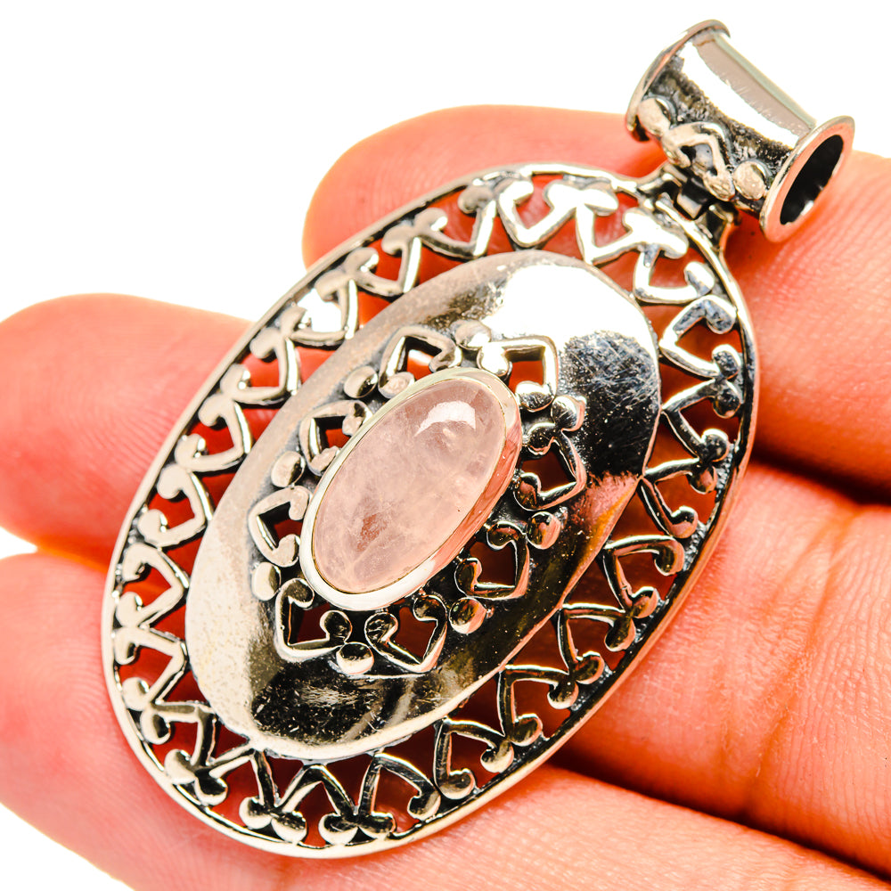 Rose Quartz Pendants handcrafted by Ana Silver Co - PD8506