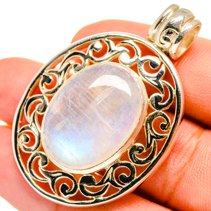 Rainbow Moonstone Pendants handcrafted by Ana Silver Co - PD8511