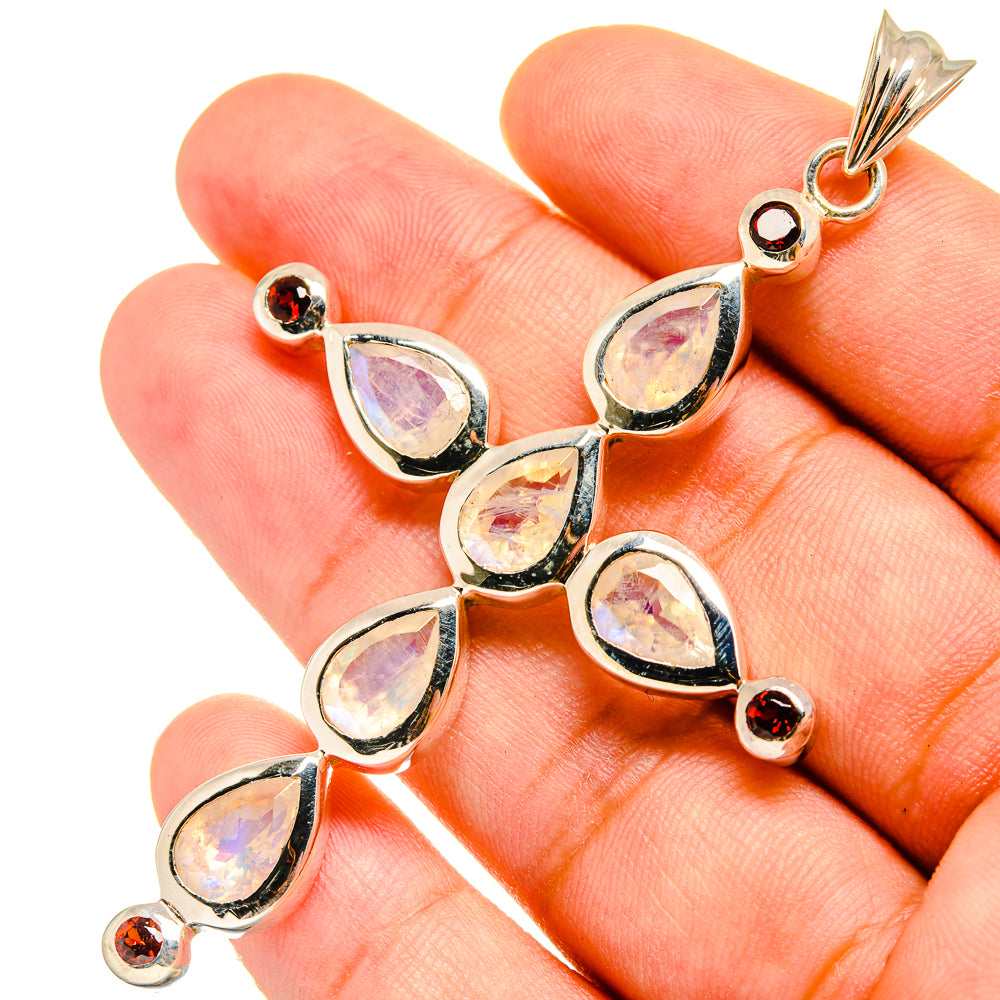 Rainbow Moonstone Pendants handcrafted by Ana Silver Co - PD8524