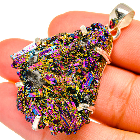 Titanium Sunshine Druzy Pendants handcrafted by Ana Silver Co - PD8540