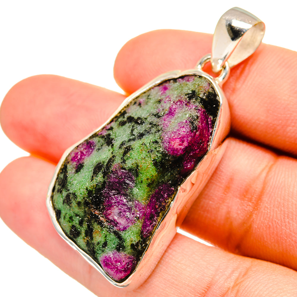 Ruby Zoisite Pendants handcrafted by Ana Silver Co - PD8548