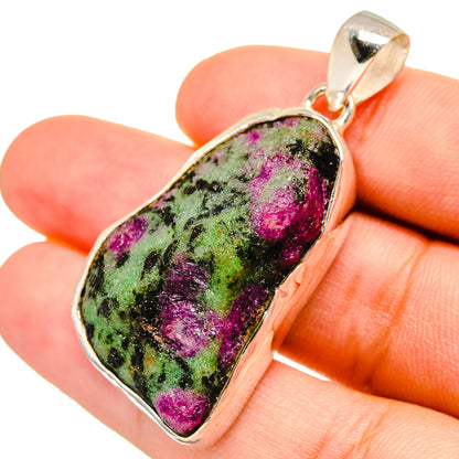 Ruby Zoisite Pendants handcrafted by Ana Silver Co - PD8548