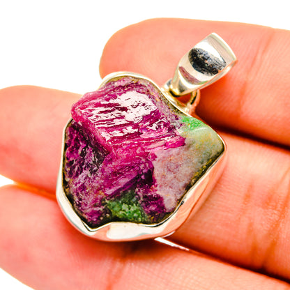 Ruby Zoisite Pendants handcrafted by Ana Silver Co - PD8549