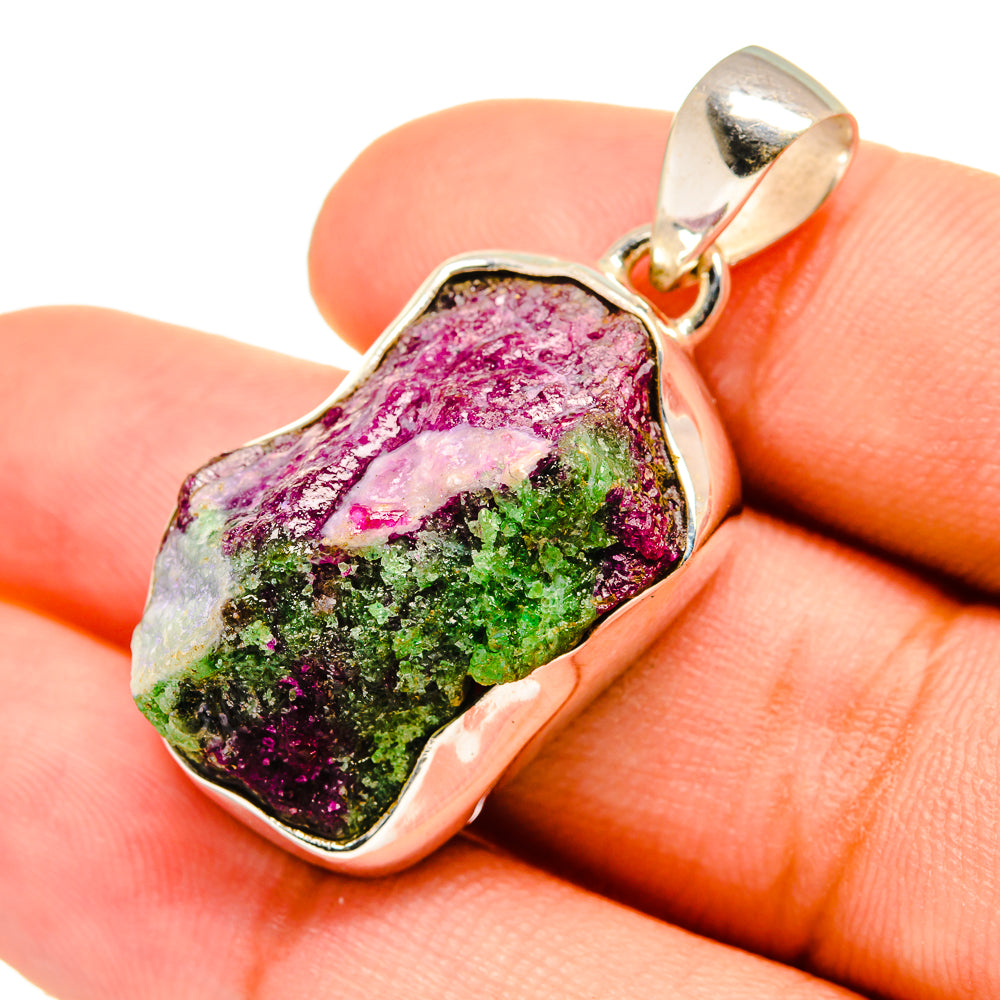Ruby Zoisite Pendants handcrafted by Ana Silver Co - PD8552